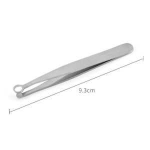 Pinzas Curvas de Acero Inoxidable para Cejas con Punta Redondeada, Reutilizables para una Depilación Precisa, Diseño Moderno y Logotipo Personalizado - Product Image 5