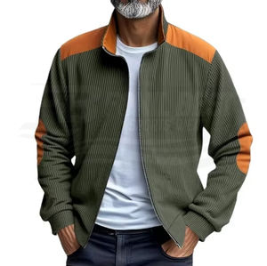 Veste Homme Slim en Polaire Décontractée Écologique à Col Montant et Boutons, Qualité Supérieure, Collection Automne-Hiver Américaine, Idéale pour l'Export - Product Image 5