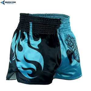 Professional Sporty High Waist MMA Training Fight <b>Shorts</b> <b>Men</b> Vintage Solid Front Breathable Eco-Friendly Anti-Wrinkle Satin - Product Image 6