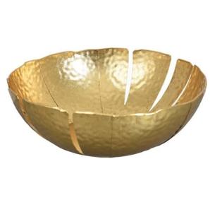 Corbeille à fruits en aluminium poli doré brillant pour servir des fruits secs et des noix, à prix raisonnable - Product Image 6