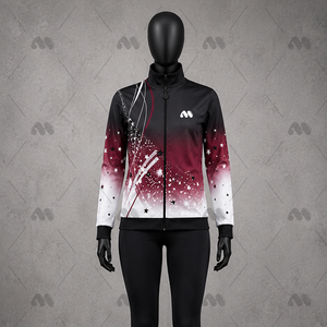 Women's Long Sleeve Sports Jacket <b>Winter</b> Fleece Yoga Jacket Full Zip Long-sleeved Warm Stand-up Collar <b>Tight</b> Sports Running Top - Product Image 1