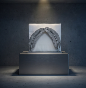 Porte-serviettes en métal au design arche plume, finition texturée, pour cuisine et salle à manger, commande en gros - Product Image 1