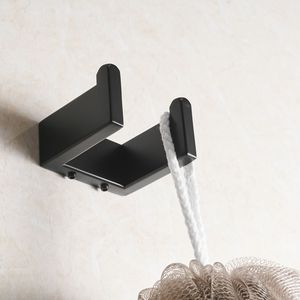 SUS304 in acciaio inox semplice gancio doppio asciugamano da bagno annerito da parete gancio per accappatoio e portasciugamani - Product Image 6