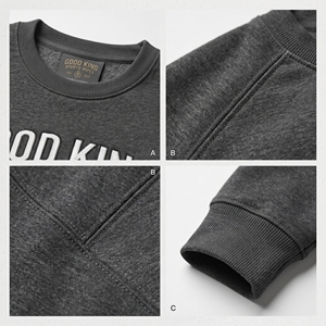 เสื้อสเวตเชิ้ตคอกลมผ้าฝ้ายพรีเมียม 400 กรัม สำหรับผู้ชาย แบบหนา ปักลายกราฟิก สตรีทแวร์ ผลิตตามแบบ OEM - Product Image 3