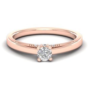 REYES Ready to Ship VVS1 0.35CT Round Cut Moissanite Engagement <b>Rings</b> For Women 925 Sterling Silver Wedding Original Jewelry - Product Image 6