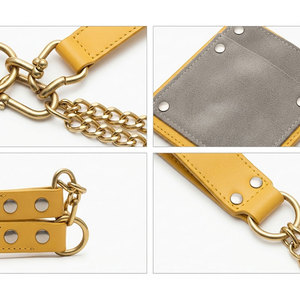 2026 New Arrival Unisex Leather Dipping <b>Belt</b> Adjustable Compression Dip <b>Belt</b> With Long Steel Chain Custom Logo Gym Workout <b>Belt</b> - Product Image 3