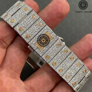 Custom Square <b>Mechanical</b> <b>Watch</b> Gold Tone Stainless Steel Bracelet <b>Watch</b> Rhinestone Dial OEM ODM for Men - Product Image 3