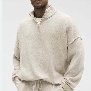 Sweat à capuche sport pour homme de qualité supérieure, col montant, en polyester, pull décontracté pour le fitness - Product Image 1