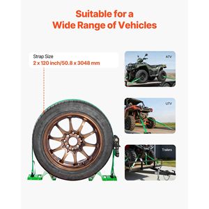 Kit di Ancoraggio per Rimorchio con Cinghie e Ganci, Capacità di Carico 2000 kg, con Cinghie di Fissaggio Tipo Chock e Fibbie per Auto - Product Image 4