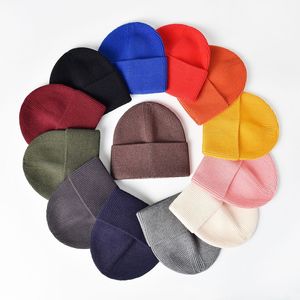 Bonnet unisexe en tricot 100% acrylique, couleur unie, style décontracté pour adultes, jaune moutarde, 56-58 cm - Product Image 5