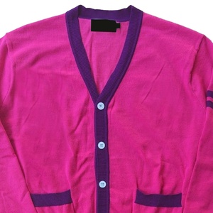 Cárdigan Personalizado con Logotipo Bordado, Tejido, Casual, con Botones, Ecológico, Cuello en V, Manga Larga, Color Rosa Verde Sólido, para Hermandades - Product Image 2