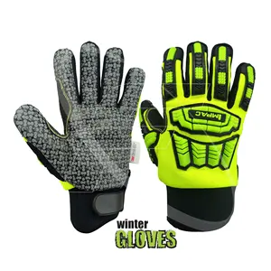Guantes resistentes a cortes de alta calidad para la temporada de invierno Guantes protectores de impacto de invierno de alta visibilidad Guantes de nivel 2 de impacto - Product Image 1