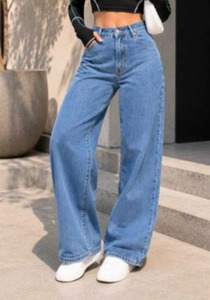 Womens Mid-rise <b>Boot</b> Cut Vintage Eco-Friendly Denim Jeans Knee-Length Regular Fit - Product Image 1