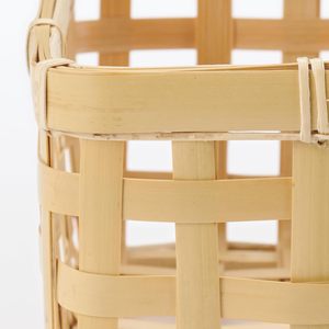 Cesta Redonda de Bambú Natural, Caja de Almacenamiento Tejida, Organizador de Cocina, Contenedor de Alimentos, Bandeja Decorativa para el Hogar y Jardín - Product Image 2