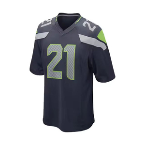 Mens Football Jersey Number 21 Short Sleeve Crew Neck Moisture Wicking Breathable Mesh Athletic Fit Adult <b>Sports</b> <b>Apparel</b> mens - Product Image 2