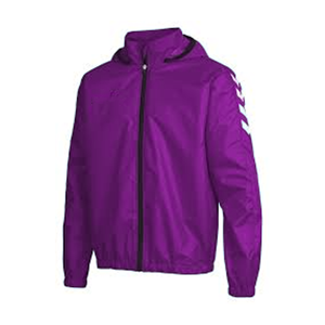 Men's Blue Hooded <b>Racer</b> <b>Jacket</b> Solid Color Zipper Closure Windproof Polyester Sporty Autumn Wear - Product Image 4