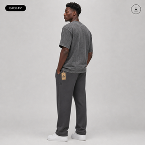 OEM Heavyweight Canvas 420GSM Custom Washed Men's Casual Jogger Pants 100% Cotton Eco-Friendly Breathable Quick Dry - Product Image 2