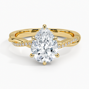 Bague pour femme en argent massif avec moissanite poire unique et motif croisé, idéale pour les occasions sociales et les fêtes - Product Image 5