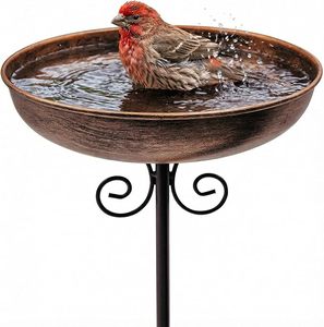 Bebedero para Pájaros de Metal con Soporte Resistente para Decoración de Jardín Exterior y Alimentación de Aves, Uso Diario, Fabricante OEM - Product Image 3