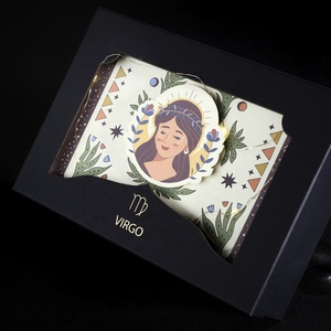 Boîte-cadeau d'art imprimé en feuille d'or du zodiaque de luxe personnalisé Premium RTS boîte-cadeau du zodiaque de luxe personnalisé pour un anniversaire personnel - Product Image 2
