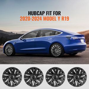 Copricerchi per Tesla Model Y 2020-2024, Completamente Compatibili con Nastro di Protezione e Foro per Valvola, in ABS PC, Adatti anche per Model 3 - Product Image 2