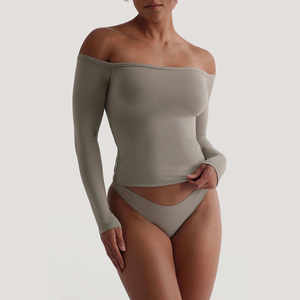 Hauts de yoga respirants de haute qualité pour femmes à manches longues, séchage rapide, vêtements de fitness ajustés, chemises de yoga slim fit - Product Image 3