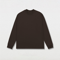 T-shirt à manches longues en coton confortable 330G avec logo personnalisé, vente en gros d'usine, impression tendance pour hommes