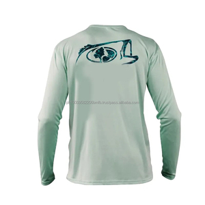 EVELYN OEM ODM Transpirable Poliéster Ocio Pesca Camisa Manga larga con capucha OEM ODM Protección UV Señuelo Traje de pesca Verano - Product Image 3