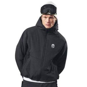 Chaqueta Aislante Térmica para Hombre, Ligera, con Capucha y Cremallera, Ropa Deportiva, Chaqueta de Moda para Exteriores en Color Negro - Product Image 3