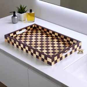 Bandeja de Servir Decorativa Hecha a Mano con Madera de Acacia Ecológica, Duradera, Segura y de Estilo Moderno para Bodas Reales, Fiestas y Desayunos - Product Image 6