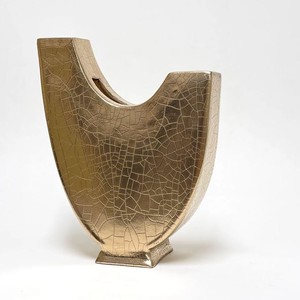 Vase à fleurs en aluminium plaqué or et argent, design moderne de qualité supérieure, en forme de visage, pour la maison, le jardin, la table, les mariages, Noël - Product Image 3