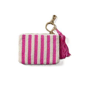 Pochette à monnaie perlée colorée tendance, faite à la main, avec fermeture sécurisée - Product Image 5