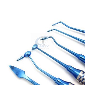 Ensemble d'instruments de restauration dentaire en composite bleu, en acier inoxydable, manuels, certifiés CE, OEM - Product Image 5