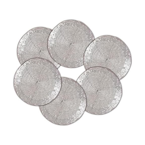 Sous-verres à cocktail modernes haut de gamme faits à la main avec perles, résistants à la chaleur, pour la table à manger, la vaisselle de fête et les décorations de table, fabriqués en Inde - Product Image 1