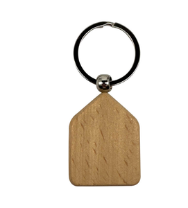 Porte-clés en bois personnalisé avec logo, vierge pour sublimation, cadeau promotionnel, porte-clés avec logo - Product Image 3