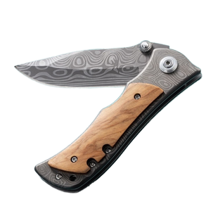 Cuchillo Plegable Táctico para Camping y Actividades al Aire Libre, Multifuncional, de Grado Industrial, con Patrón Damasco, Longitud Personalizable - Product Image 5