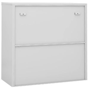 Light Gray Office Steel <b>Cabinet</b> with <b>Sliding</b> <b>Door</b> 35.4"x15.7"x35.4" Filing <b>Cabinets</b> - Product Image 5