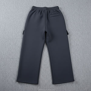 Venta al por mayor de ropa casual de invierno para mujer de alta calidad, económica, lisa, 100% algodón polar, con cordones planos y bolsillos laterales, corte recto. - Product Image 6