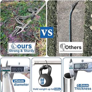 Collapsible Snake Catcher <b>Tool</b> Professional Reptile Tongs Rattlesnake <b>Grabber</b> Stick Safe Handling Equipment Strong Metal Design - Product Image 3