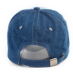 Gorra de mezclilla vintage ajustable sin estructura, impermeable, deportiva, lavada, de tejido grueso, con abertura para cola de caballo, unisex, para exteriores. - Product Image 3