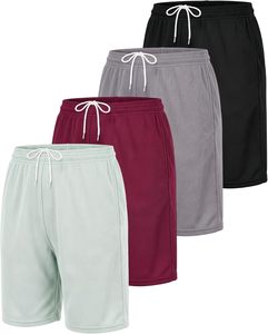Shorts Deportivos para Mujer, Color Sólido, Tejidos, con Cintura Ajustable con Cordón, Secado Rápido, Corte Deportivo, Cintura Media, Tela Cómoda - Product Image 5