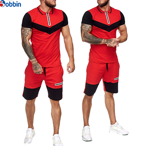 Conjuntos de Camisas para Hombre, Camisa Polo de Manga Corta con Bloques de Color Amarillo y Negro y Pantalones Cortos, Ropa Deportiva Casual de Secado Rápido para Verano - Product Image 4
