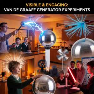 <span class=keywords><strong>Kit</strong></span> complet d'expérimentation du générateur <span class=keywords><strong>Van</strong></span> De Graaff avec électrode à boule de décharge, démonstrations éducatives pour laboratoire de physique - Product Image 4