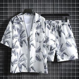 รองรับการปรับแต่งเสื้อยืดแขนสั้นลำลองเท่ๆ สำหรับผู้ชาย ลายพิมพ์แฟชั่นชายหาด ชุดเซ็ตสองชิ้นเสื้อและกางเกงขาสั้นสำหรับคู่รัก - Product Image 6
