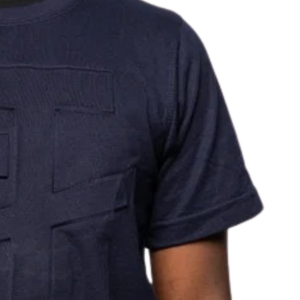 Camiseta rosa con relieve entrelazado, camiseta informal de manga corta, ropa cómoda para mujeres y hombres, estilo streetwear - Product Image 6