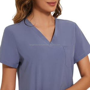 Ensemble de gommage d'allaitement personnalisé unisexe Uniforme de jogging pour femme en spandex pour médecin de l'hôpital Beauty Medico - Product Image 4