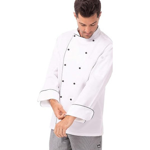 Long Sleeve <b>Chef's</b> Work Clothes Uniforms Set Restaurant Hotel Use Breathable Double Breasted <b>Chef</b> Uniforms - Product Image 3