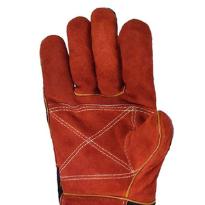 Welding <b>Gloves</b> Leather Heat Resistant Fire Custom Logo Welding <b>Gloves</b> Hand Protection Welding <b>Gloves</b> - Product Image 4
