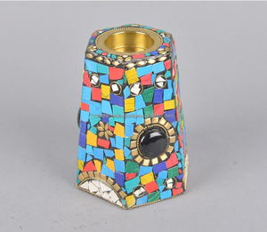 เตา bakhoor แบบพรีเมี่ยมที่มีลักษณะเป็นหินอ่อนทำจากไม้เรซินและโลหะที่วางธูป Madkhan สำหรับตกแต่งบ้านและให้เป็นของขวัญ - Product Image 3