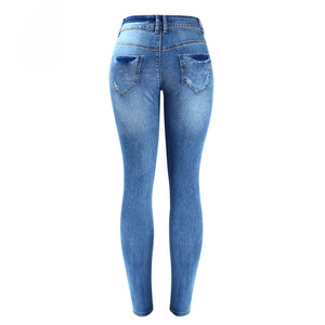 Jean en denim décontracté pour femme, coupe droite large, respirant, effet vieilli, écologique, style streetwear vintage - Product Image 5